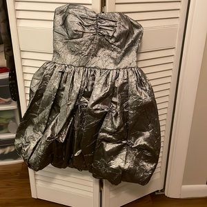 Silver size 5/6 short party dress! Like new condition.